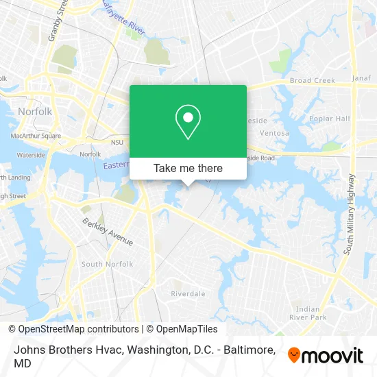 Johns Brothers Hvac map