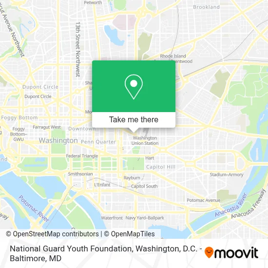 National Guard Youth Foundation map