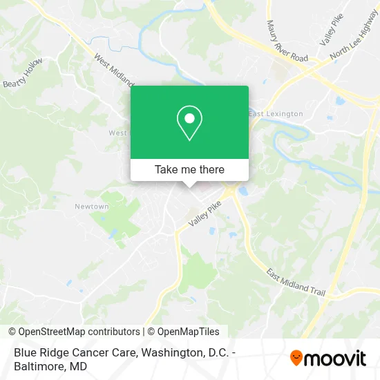Blue Ridge Cancer Care map