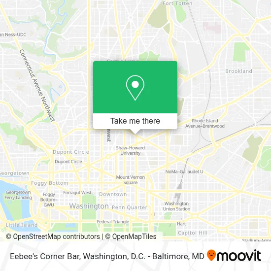 Eebee's Corner Bar map
