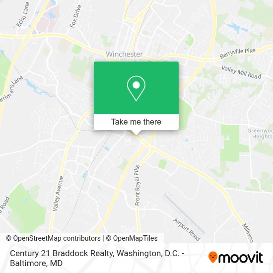 Century 21 Braddock Realty map
