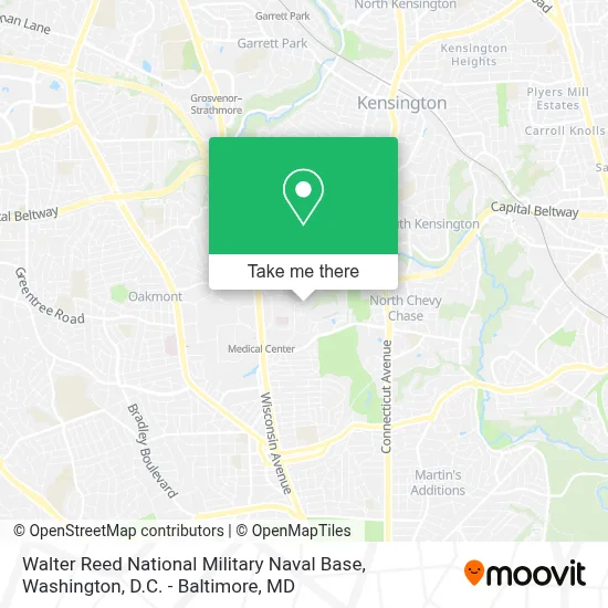 Walter Reed National Military Naval Base map