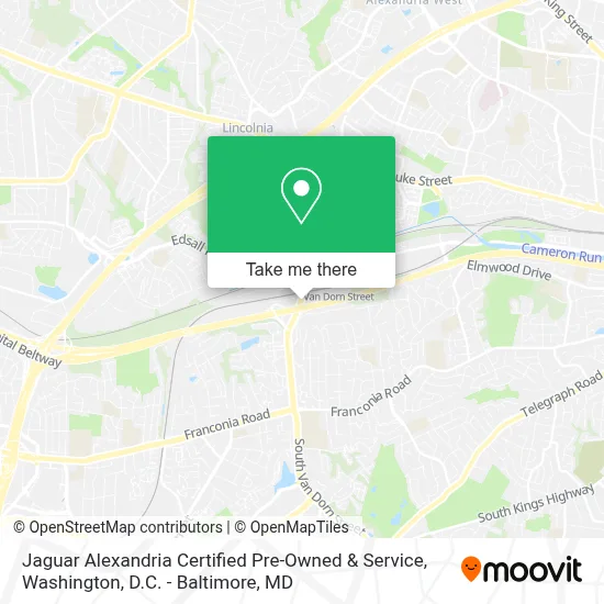 Jaguar Alexandria Certified Pre-Owned & Service map
