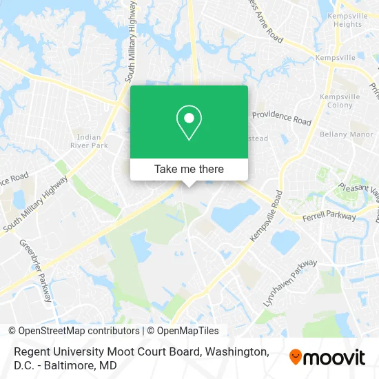 Regent University Moot Court Board map