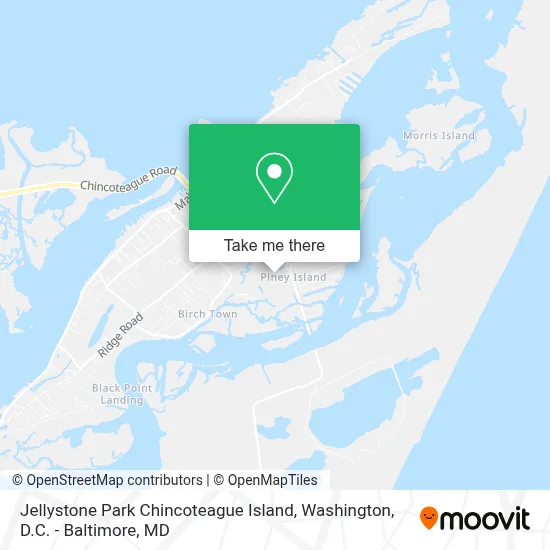 Jellystone Park Chincoteague Island map