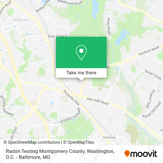Radon Testing Montgomery County map