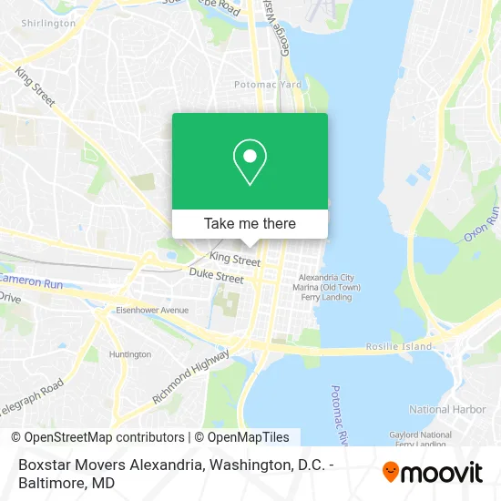 Boxstar Movers Alexandria map
