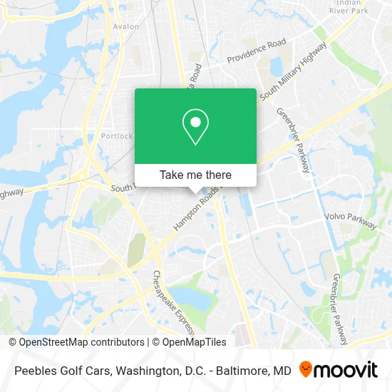 Peebles Golf Cars map
