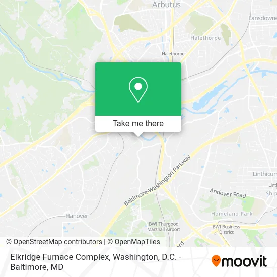 Elkridge Furnace Complex map