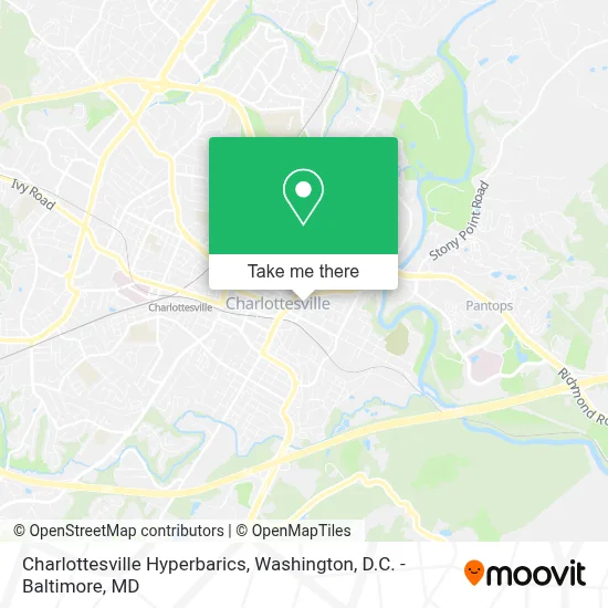 Charlottesville Hyperbarics map