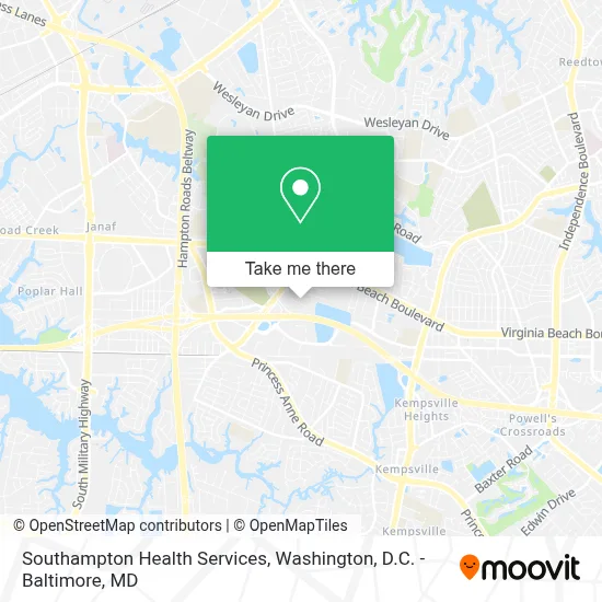 Southampton Health Services map