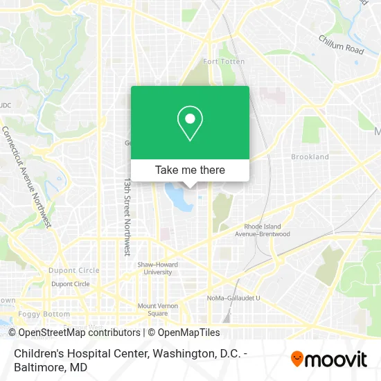 Children's Hospital Center map
