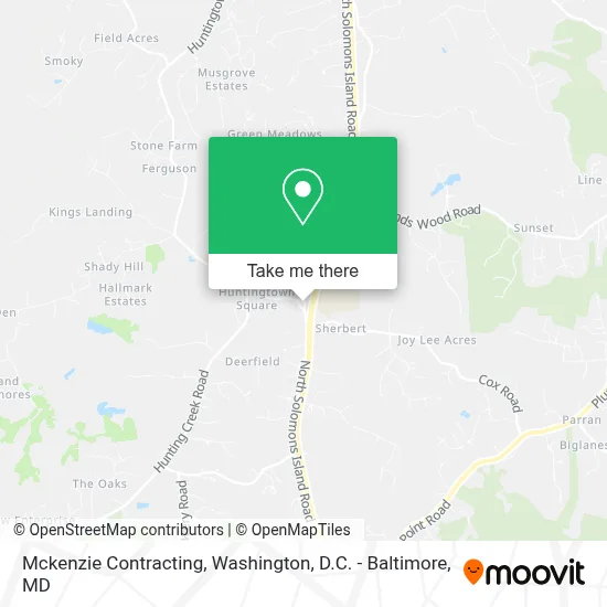 Mckenzie Contracting map