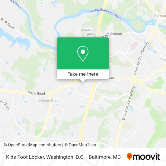 Kids Foot Locker map