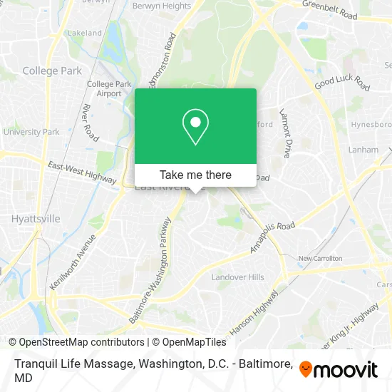 Tranquil Life Massage map