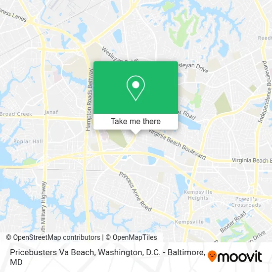 Pricebusters Va Beach map