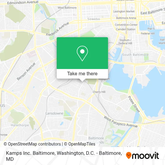 Kamps Inc. Baltimore map