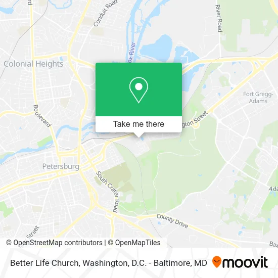 Better Life Church map