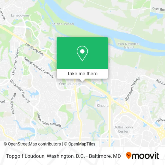 Topgolf Loudoun map