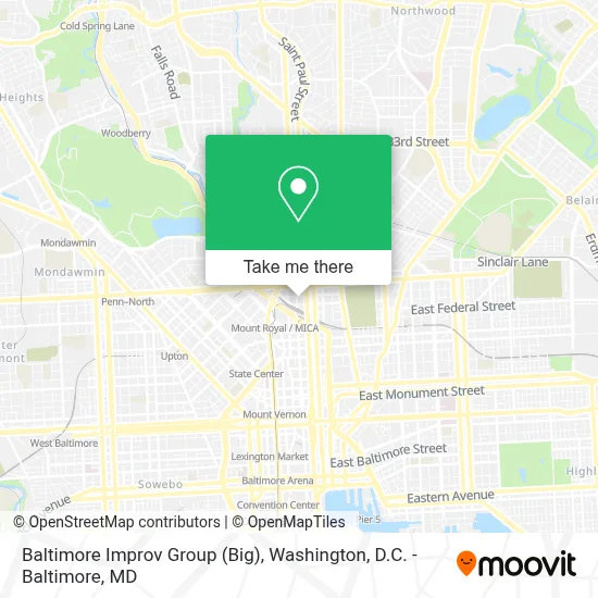 Baltimore Improv Group (Big) map