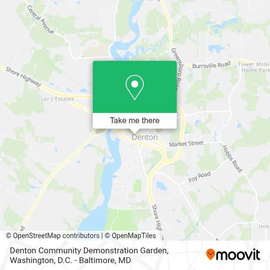 Denton Community Demonstration Garden map