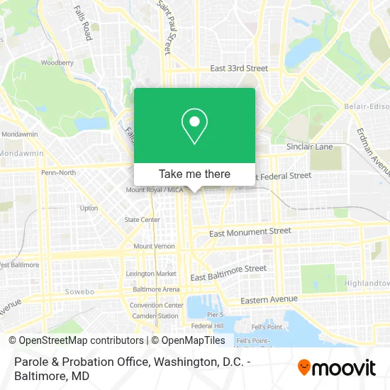 Parole & Probation Office map