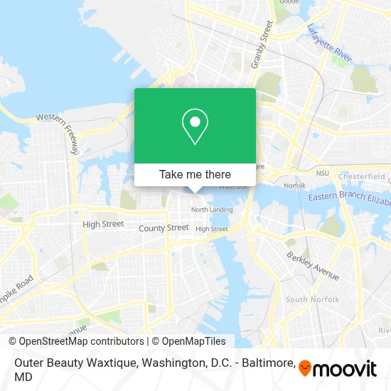 Outer Beauty Waxtique map