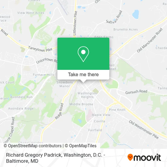 Richard Gregory Padrick map