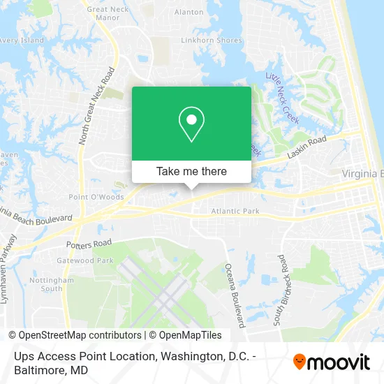 Ups Access Point Location map