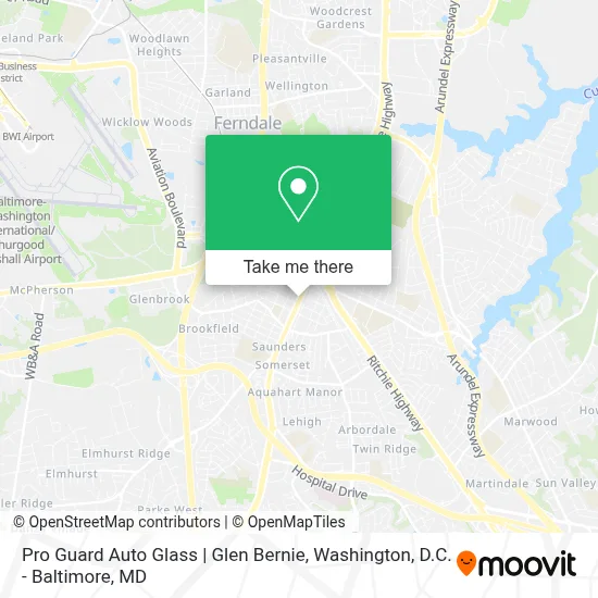 Pro Guard Auto Glass | Glen Bernie map