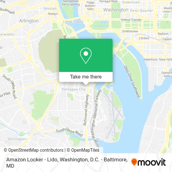 Amazon Locker - Lido map