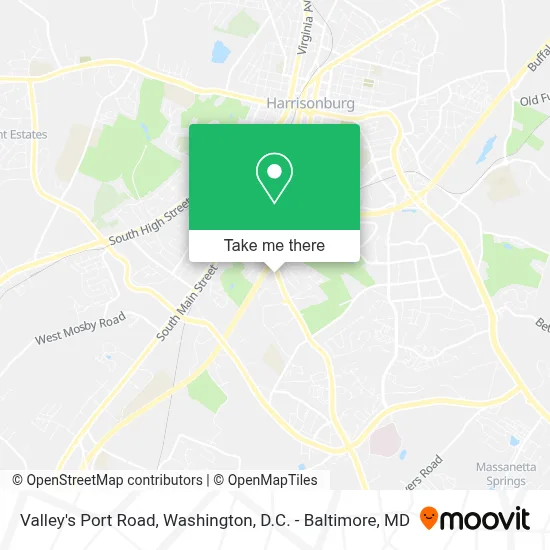 Valley's Port Road map