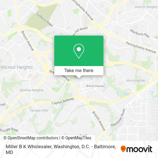 Miller B K Wholesaler map