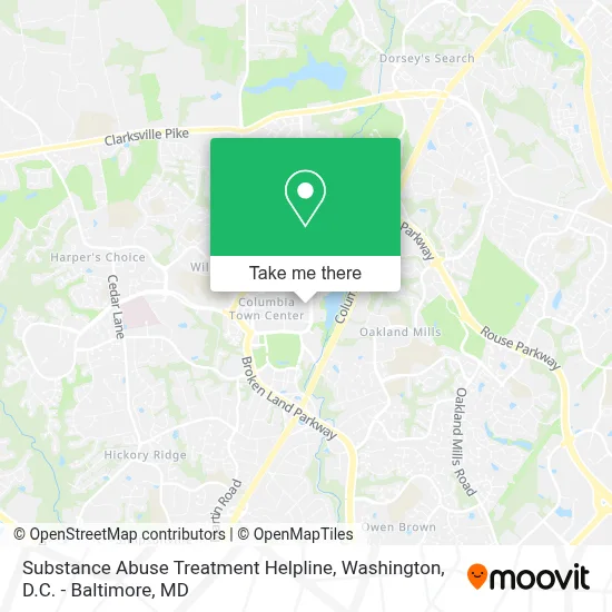 Substance Abuse Treatment Helpline map