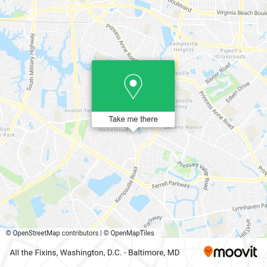 All the Fixins map