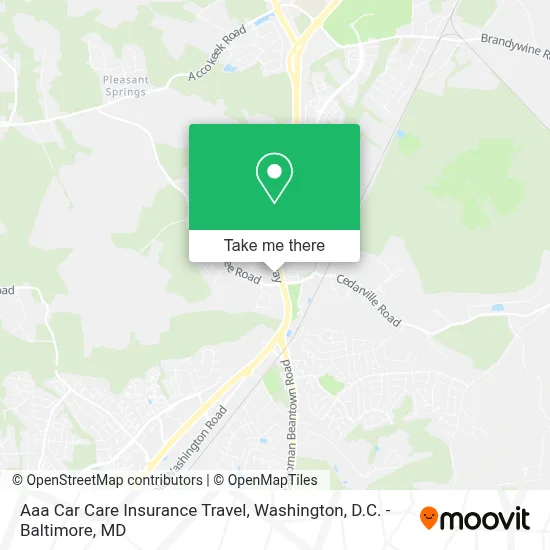 Aaa Car Care Insurance Travel map