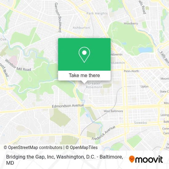 Bridging the Gap, Inc map