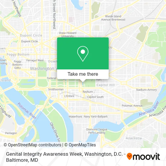 Genital Integrity Awareness Week map