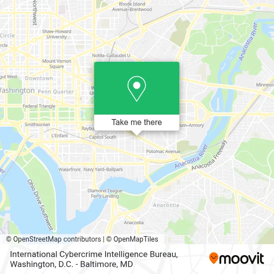 International Cybercrime Intelligence Bureau map