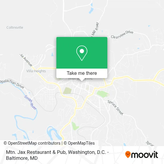 Mtn. Jax Restaurant & Pub map