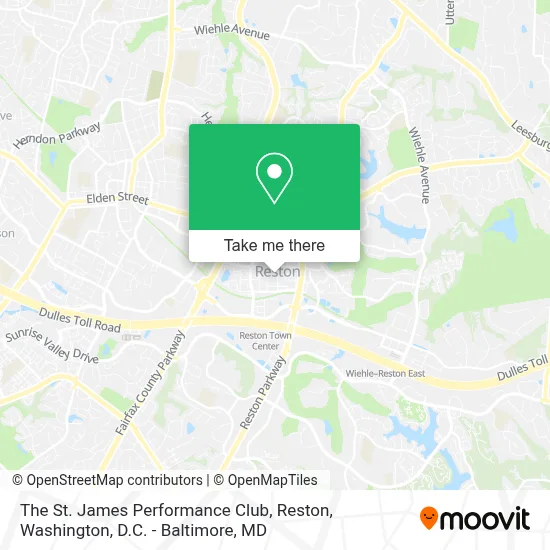 The St. James Performance Club, Reston map