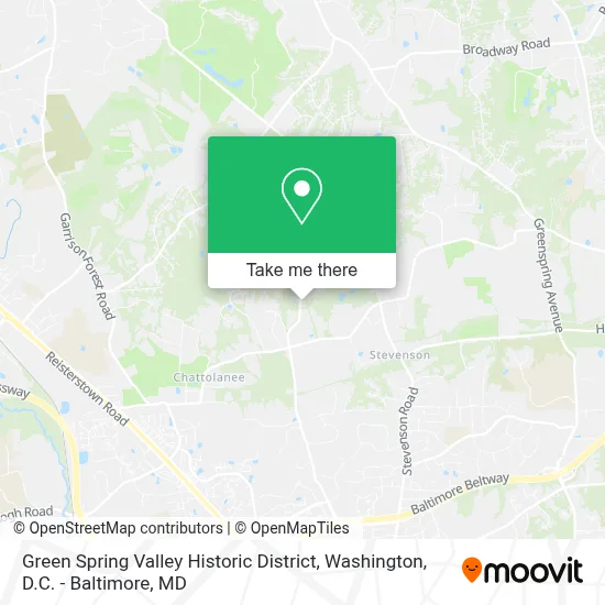 Green Spring Valley Historic District map