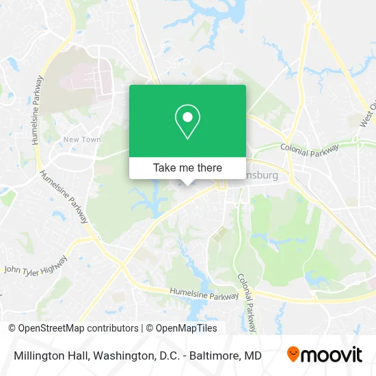 Millington Hall map
