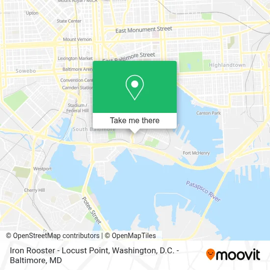 Iron Rooster - Locust Point map