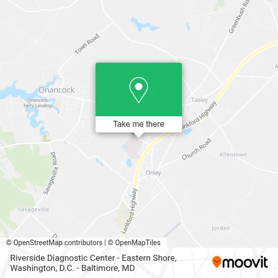 Riverside Diagnostic Center - Eastern Shore map