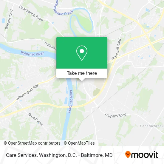 Care Services map