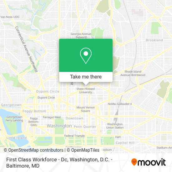 First Class Workforce - Dc map
