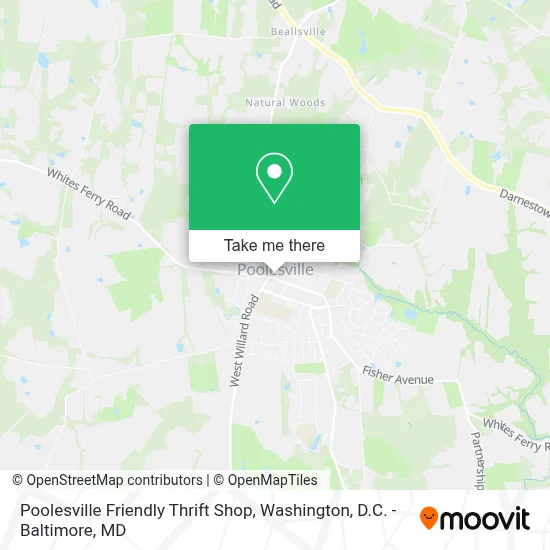 Poolesville Friendly Thrift Shop map