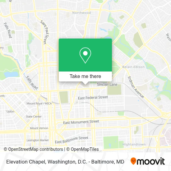 Elevation Chapel map