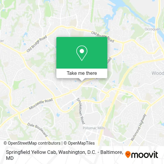 Springfield Yellow Cab map